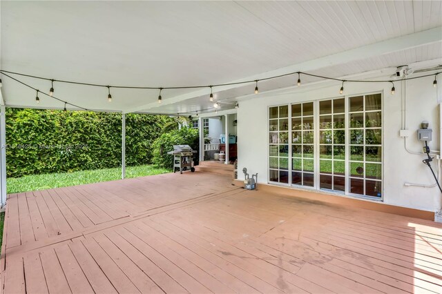 1110 Falcon Ave, Miami Springs, FL 33166 - wooden terrace featuring a grill