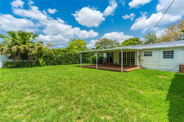 1110 Falcon Ave, Miami Springs, FL 33166 - view of grassy yard with a patio area