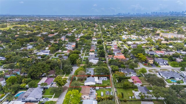 1110 Falcon Ave, Miami Springs, FL 33166 - view of urban area featuring property parcel outlined and nearby suburban area