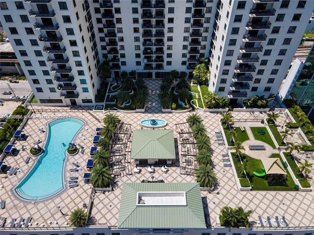 999 1st Ave Unit 2707, Miami, FL 33130 - drone / aerial view of apartment complex / building and a pool area