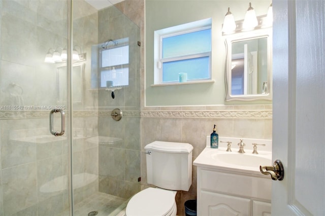 6710 SW 33rd St, Miami, FL 33155 - bathroom featuring toilet, vanity, and a shower stall