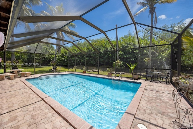 9728 SW 135th Ter, Miami, FL 33176 - outdoor pool with a patio and a lanai