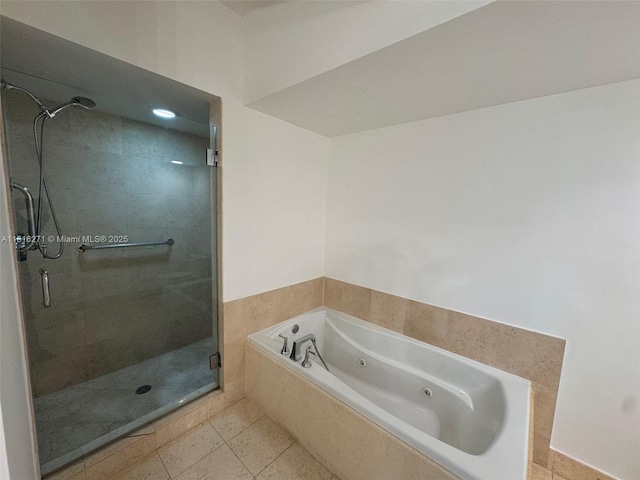 19900 E Country Club Dr Unit 209, Aventura, FL 33180 - full bathroom with a stall shower, a whirlpool tub, and tile patterned floors
