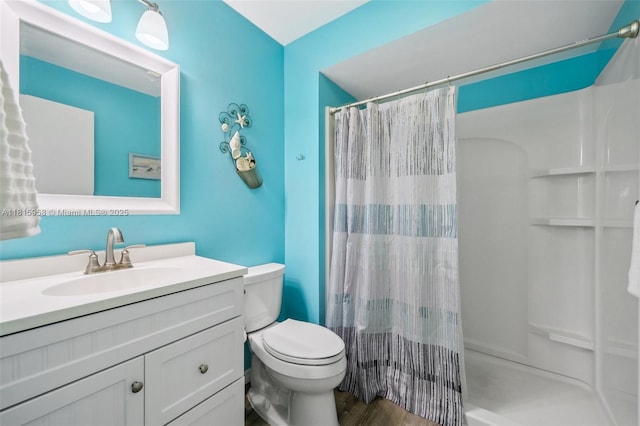 4803 SW Santa Barbara Ct Unit 5, Cape Coral, FL 33914 - bathroom with vanity and wood finished floors