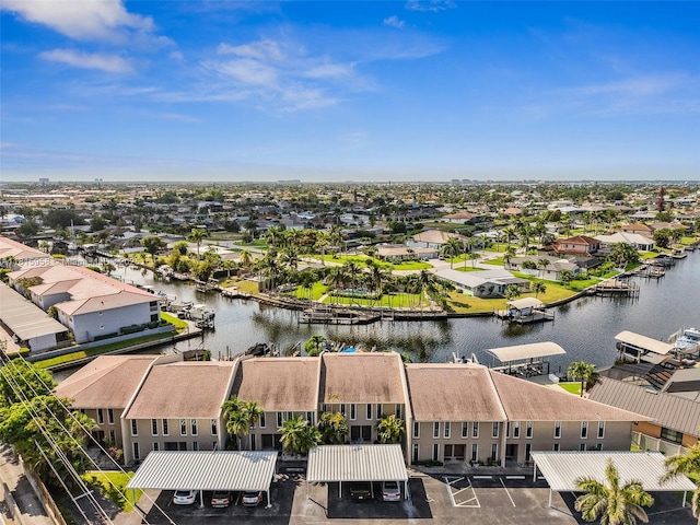 4803 SW Santa Barbara Ct Unit 5, Cape Coral, FL 33914 - aerial perspective of suburban area featuring a large body of water