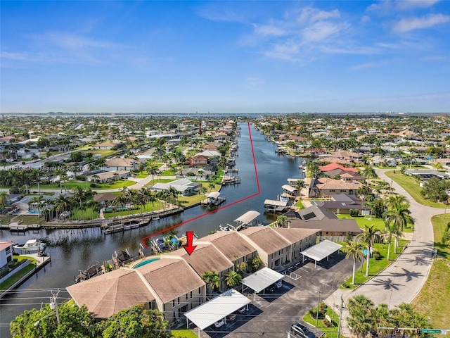 4803 SW Santa Barbara Ct Unit 5, Cape Coral, FL 33914 - aerial view of residential area with a nearby body of water