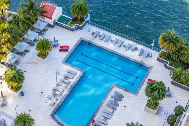 1155 Brickell Bay Dr Unit 3002, Miami, FL 33131 - aerial view of property and surrounding area featuring a pool area
