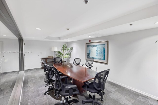 1155 Brickell Bay Dr Unit 3002, Miami, FL 33131 - dining room with recessed lighting, carpet floors, and an office area