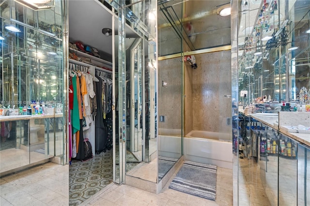 1111 Crandon Blvd Unit B506, Key Biscayne, FL 33149 - full bath featuring vanity, a walk in closet, and  shower combination