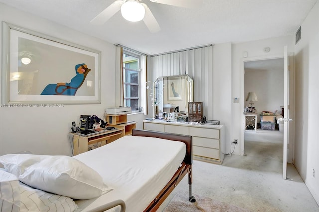 9510 Seagrape Dr Unit 101, Davie, FL 33324 - bedroom featuring light colored carpet and a ceiling fan
