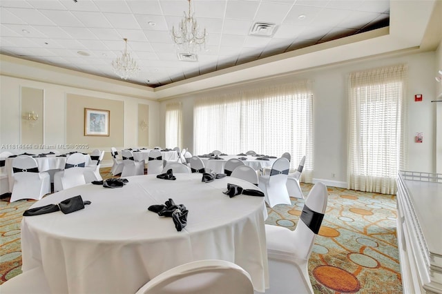 9510 Seagrape Dr Unit 101, Davie, FL 33324 - dining room featuring a chandelier and healthy amount of natural light