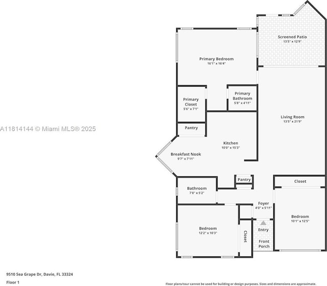 9510 Seagrape Dr Unit 101, Davie, FL 33324 - property floor plan