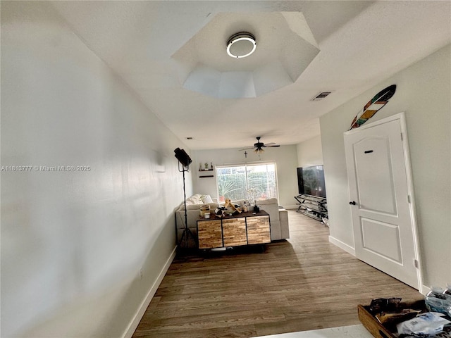 120 SW 109th Ave Unit 3, Sweetwater, FL 33174 - hallway featuring dark wood-style flooring and baseboards