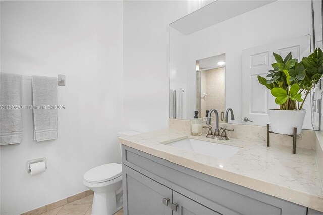 628 SE 37th Pl, Homestead, FL 33033 - full bath with vanity, toilet, tile patterned flooring, and a shower with shower door