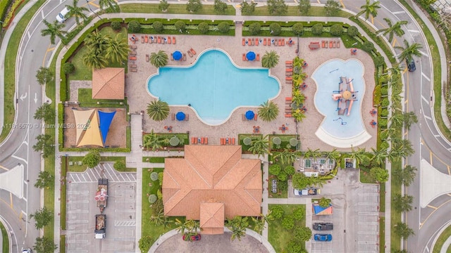 628 SE 37th Pl, Homestead, FL 33033 - drone / aerial view of a pool area