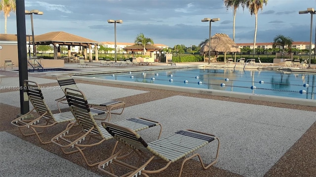 1401 SW 134th Way Unit 412C, Pembroke Pines, FL 33027 - community pool with a gazebo and a patio area