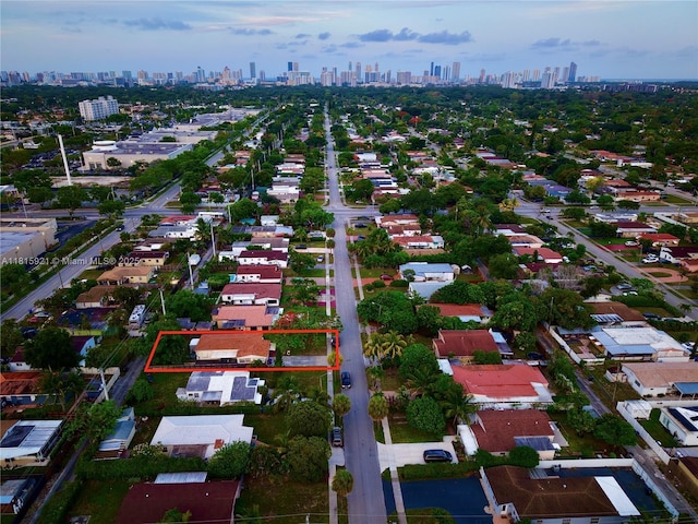 1435 NE 182nd St, North Miami Beach, FL 33162 - view of property location with city skyline and property boundaries highlighted