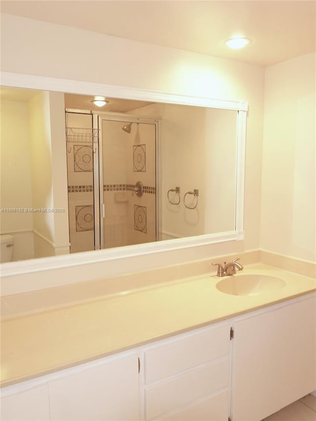 4226 42nd Way, West Palm Beach, FL 33407 - full bathroom featuring vanity, toilet, and a stall shower