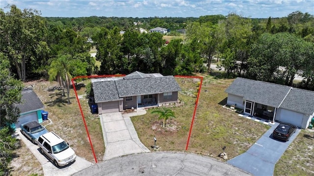 2016 Mariner Ct, La Belle, FL 33935 - view from above of property with property boundaries highlighted