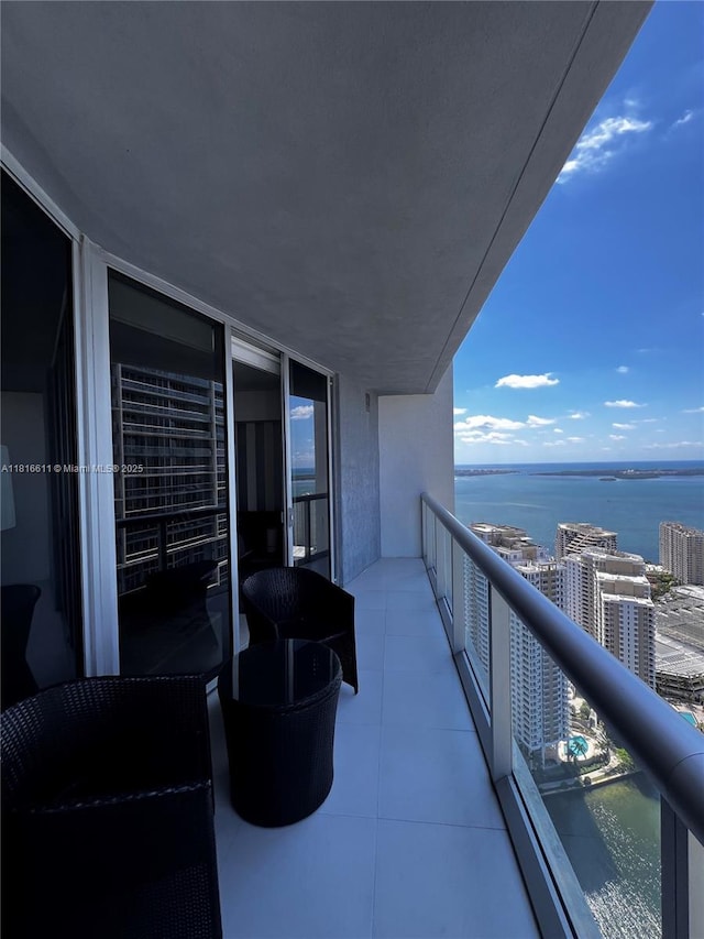 475 Brickell Ave Unit 3512, Miami, FL 33131 - balcony featuring a water view