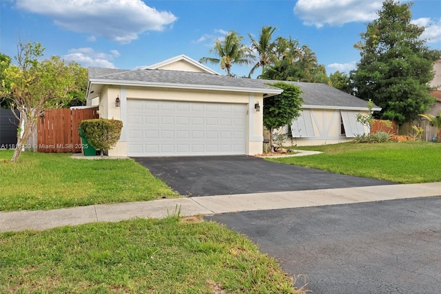 4760 SW 57th Ave, Davie, FL 33314 - ranch-style home with driveway, a garage, and stucco siding
