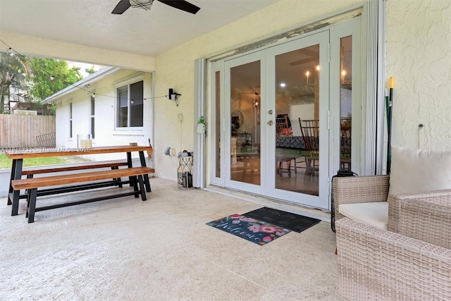 4760 SW 57th Ave, Davie, FL 33314 - view of patio featuring ceiling fan