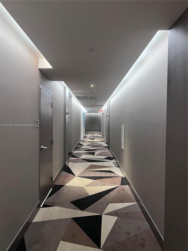 17301 Biscayne Blvd Unit 1402, North Miami Beach, FL 33160 - corridor with recessed lighting and baseboards
