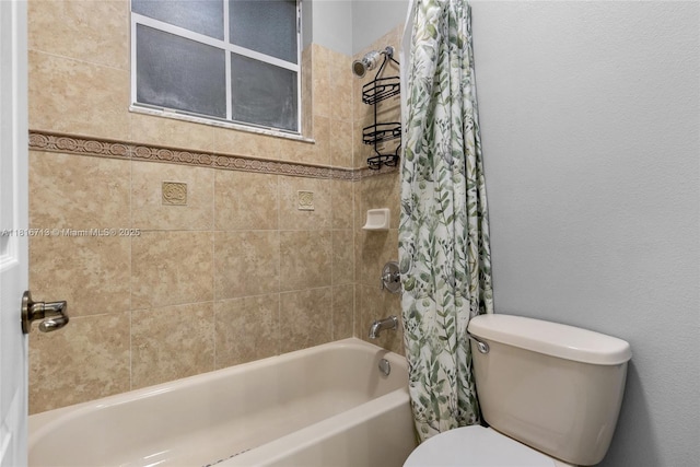 14063 SW 49th Ct Unit 4, Miramar, FL 33027 - bathroom featuring shower / bath combination with curtain and toilet