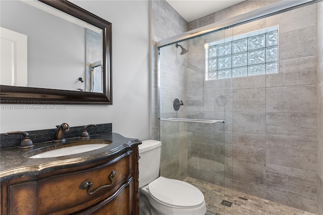 1023 N F St, Lake Worth, FL 33460 - full bath with toilet, a shower stall, and vanity