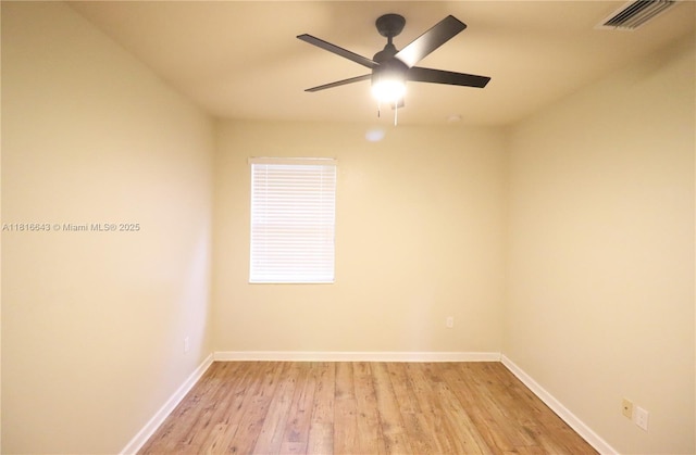 9120 SW 227th Ter, Cutler Bay, FL 33190 - empty room with light wood-type flooring and ceiling fan