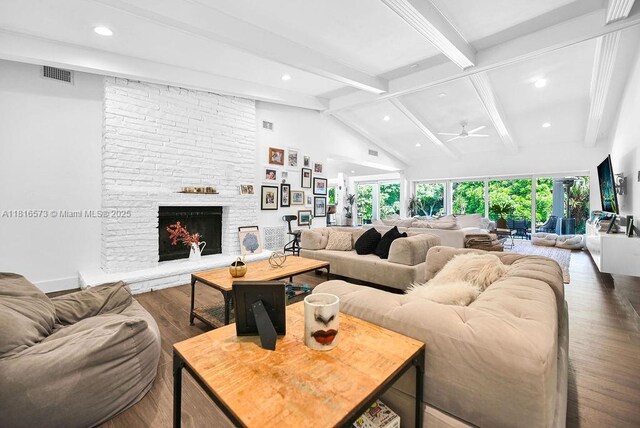 7761 SW 170th St, Palmetto Bay, FL 33157 - living room with recessed lighting and wood finished floors