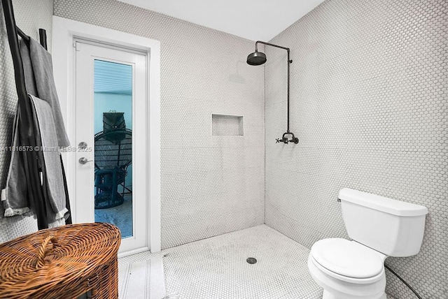 7761 SW 170th St, Palmetto Bay, FL 33157 - full bathroom with a tile shower and tile patterned flooring
