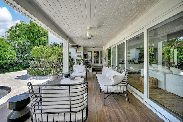7761 SW 170th St, Palmetto Bay, FL 33157 - view of patio / terrace featuring an outdoor living space