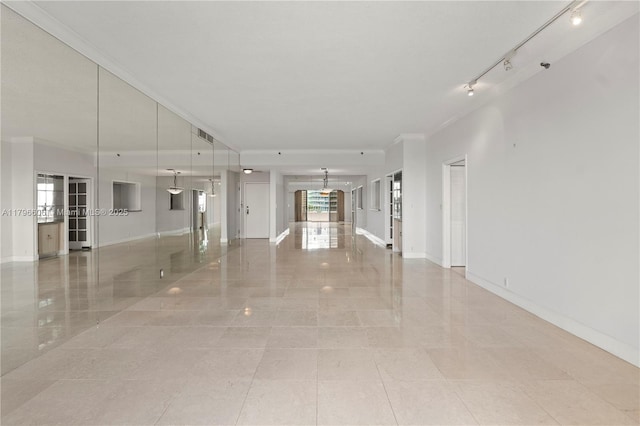 201 Crandon Blvd Unit 633, Key Biscayne, FL 33149 - empty room featuring light tile patterned floors and crown molding