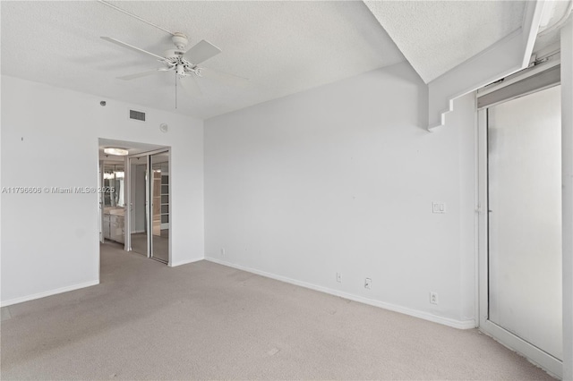 201 Crandon Blvd Unit 633, Key Biscayne, FL 33149 - carpeted empty room with a ceiling fan and a textured ceiling