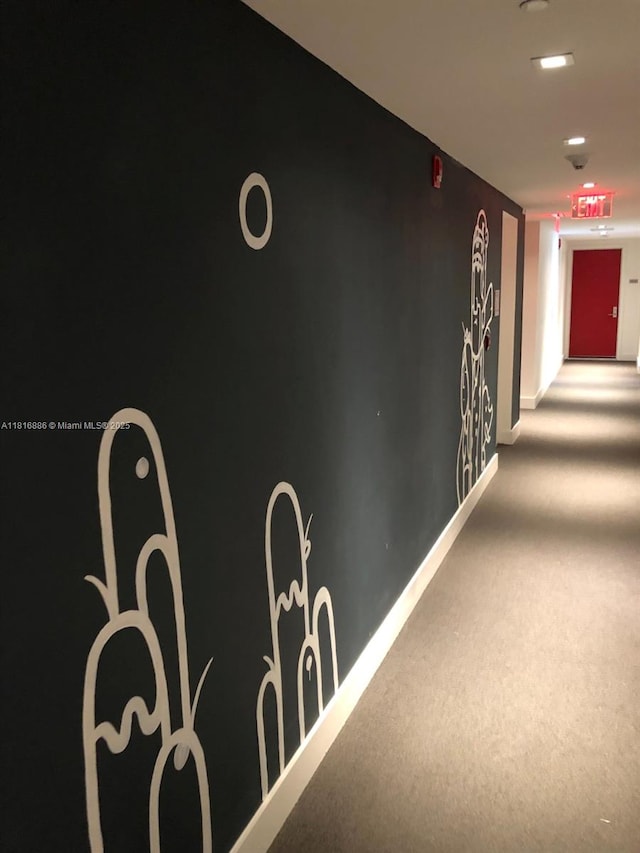 1600 NE 1st Ave Unit 3319, Miami, FL 33132 - corridor featuring carpet floors and baseboards