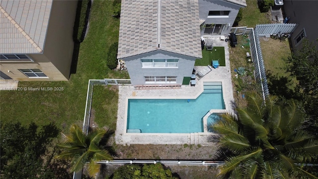 16390 SW 28th Ct, Miramar, FL 33027 - view from above of property with a pool area