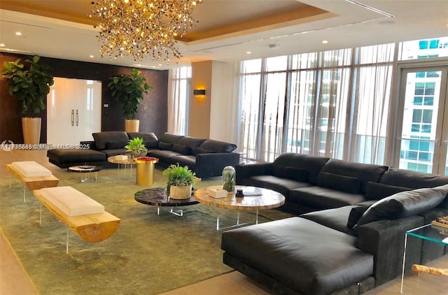 488 NE 18th St Unit 3911, Miami, FL 33132 - building lobby with recessed lighting and floor to ceiling windows