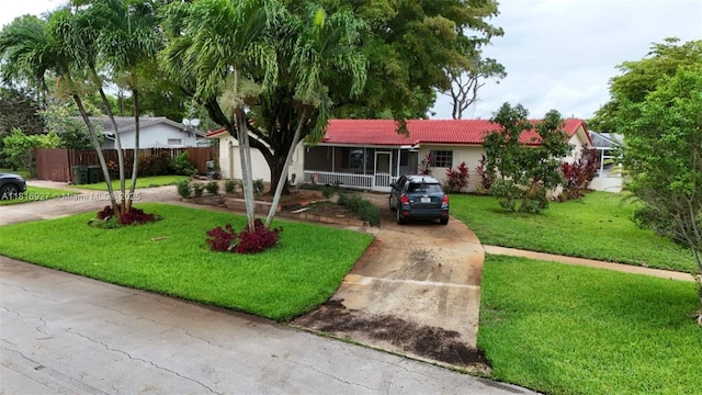 400 NW 41st Ave, Coconut Creek, FL 33066 - single story home with driveway, covered porch, a tiled roof, and stucco siding