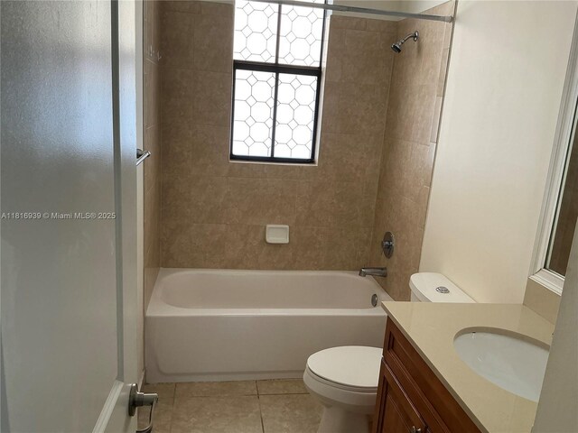 5220 NW 48th Ln, Tamarac, FL 33319 - full bath featuring vanity, tile patterned flooring, and bathing tub / shower combination