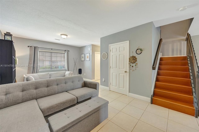 14521 SW 29th Ter Unit 14521, Miami, FL 33175 - living room with light tile patterned floors and stairway
