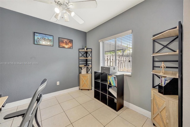 14521 SW 29th Ter Unit 14521, Miami, FL 33175 - office space with a ceiling fan and tile patterned floors