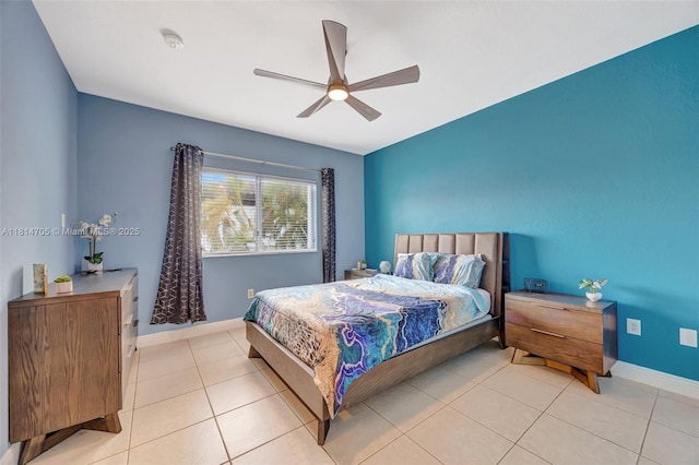 14521 SW 29th Ter Unit 14521, Miami, FL 33175 - bedroom with light tile patterned floors and a ceiling fan