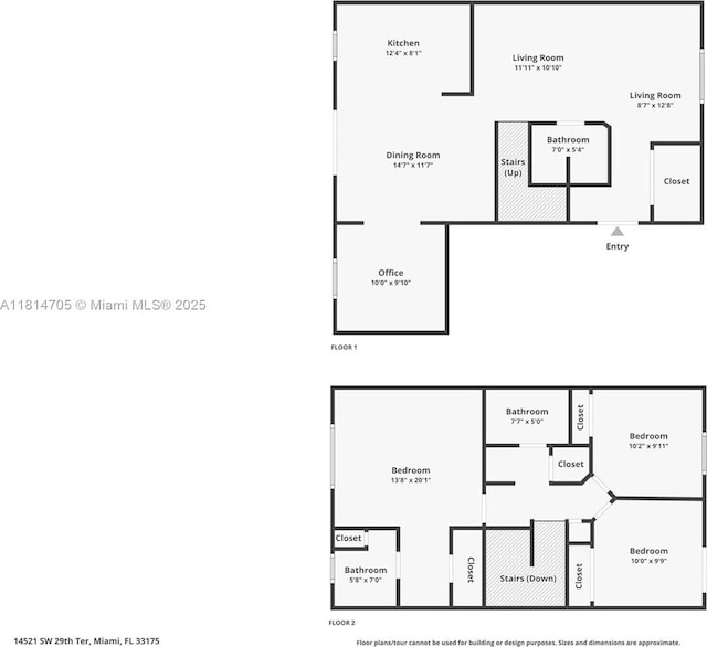 14521 SW 29th Ter Unit 14521, Miami, FL 33175 - view of floor plan / room layout