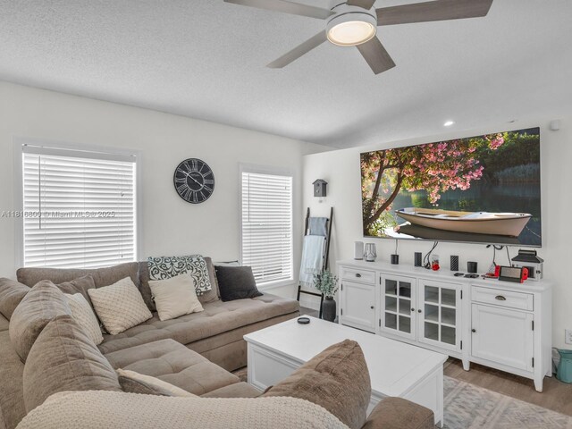 18424 NW 21st St, Pembroke Pines, FL 33029 - living area with light wood-type flooring and a ceiling fan