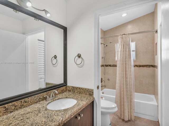 18424 NW 21st St, Pembroke Pines, FL 33029 - full bath with shower / bathtub combination with curtain, vanity, and tile patterned flooring
