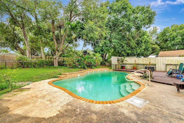 717 SW Aster Rd, Port St Lucie, FL 34953 - view of pool featuring a deck