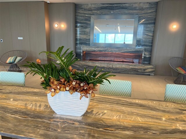 700 NE 26th Ter Unit 2004, Miami, FL 33137 - detailed view of a stone fireplace