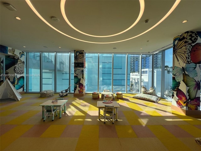 700 NE 26th Ter Unit 2004, Miami, FL 33137 - community lobby featuring floor to ceiling windows and recessed lighting