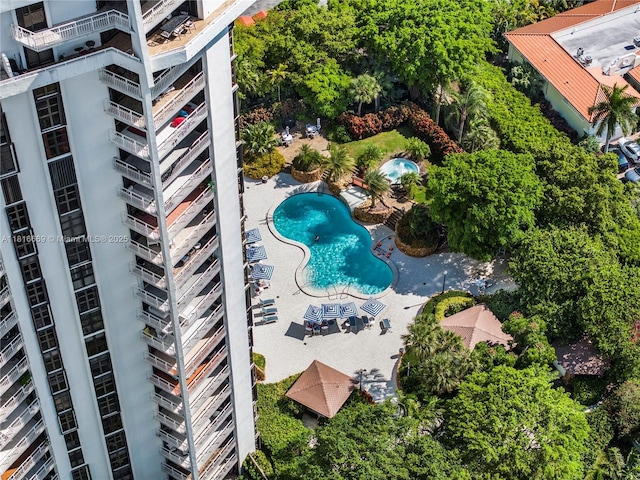 1000 Quayside Ter Unit 1107, Miami, FL 33138 - bird's eye view of a pool area